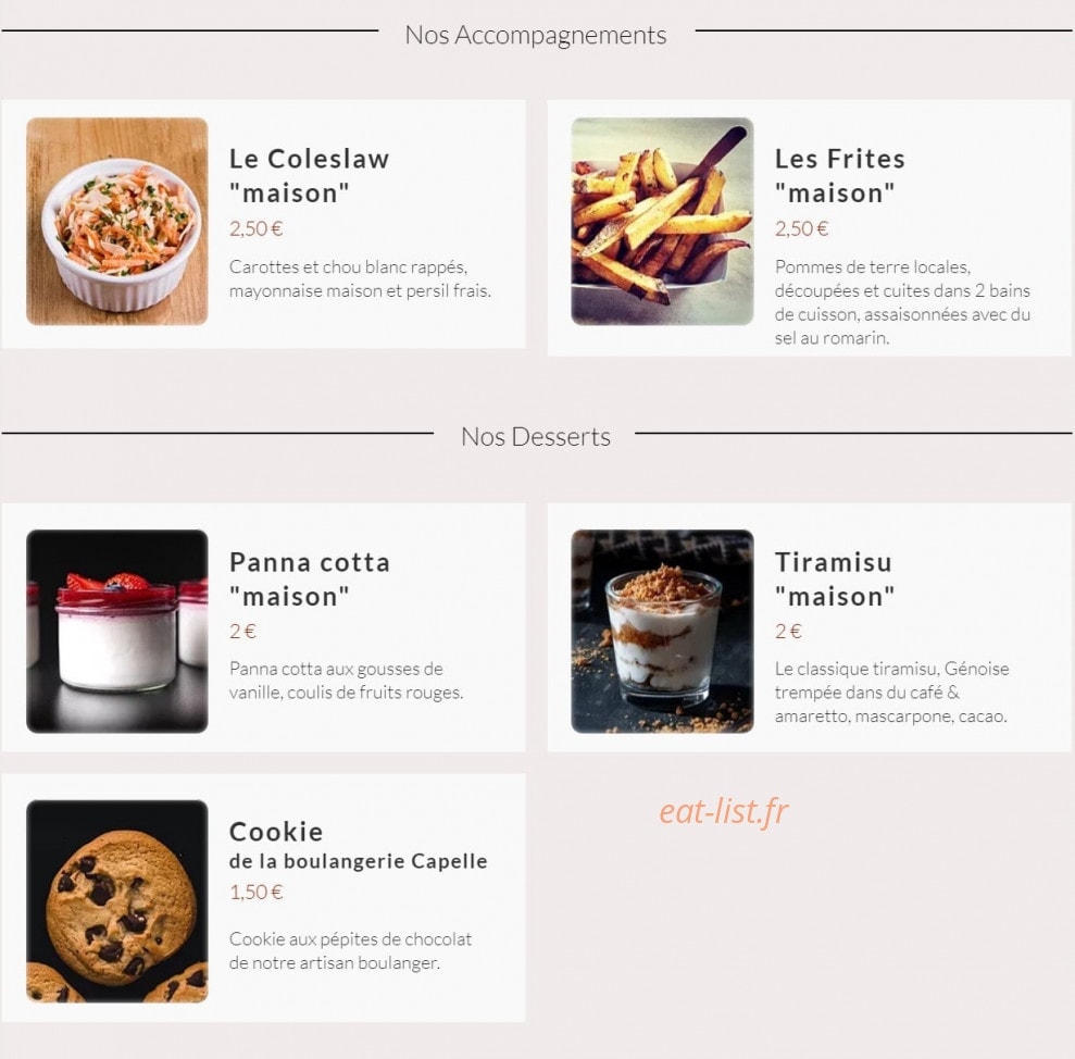 Chez Greg — carte page 2