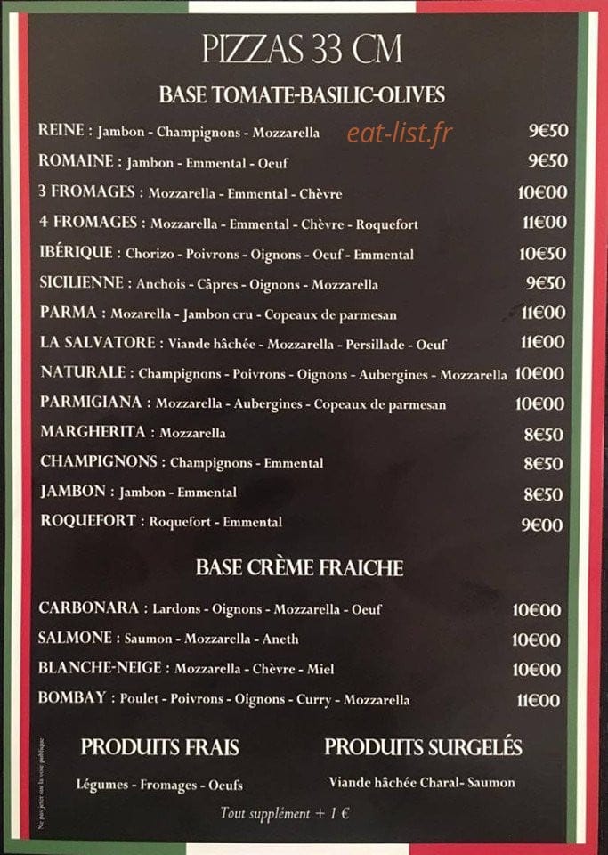 Chez Jacques — carte page 1