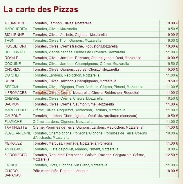 Chez Jo — carte page 1