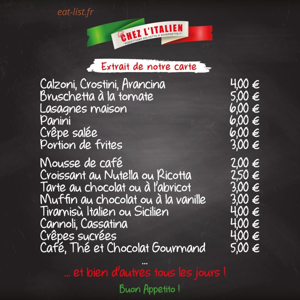 Chez l'italien — carte page 1