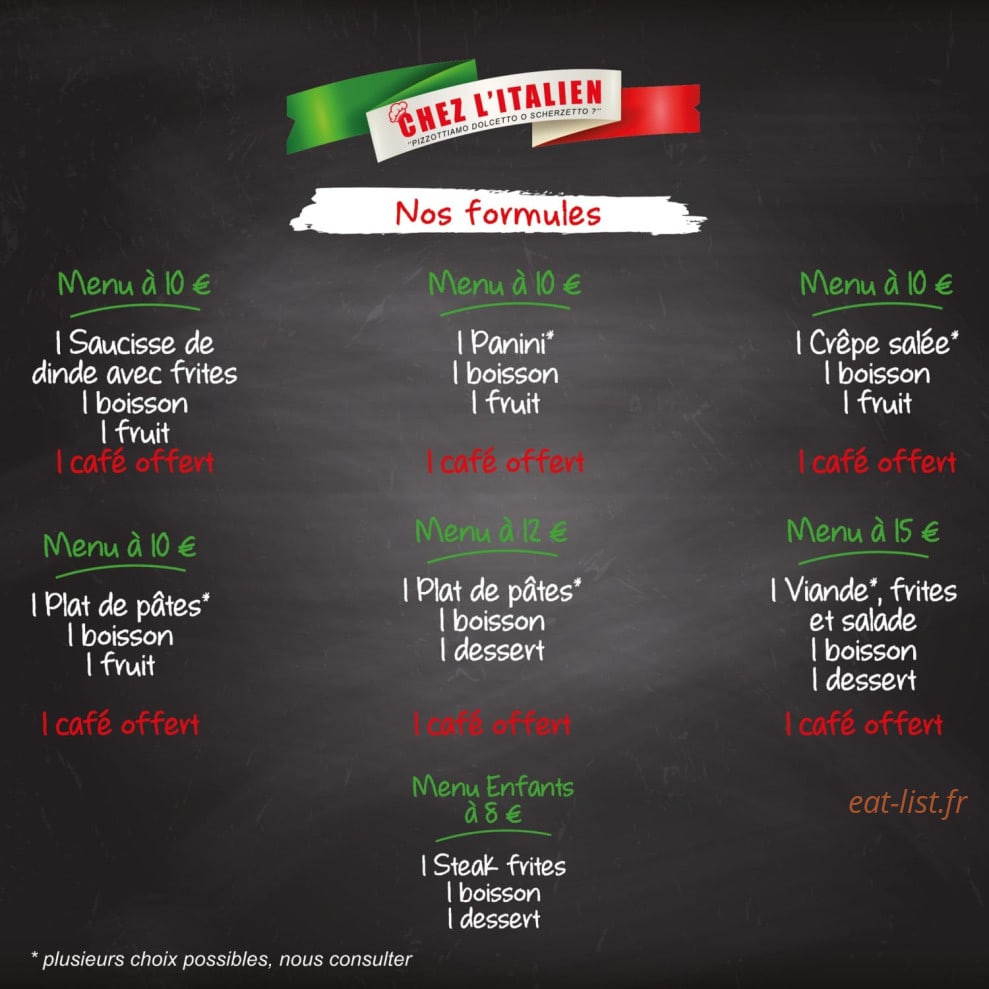 Chez l'italien — carte page 2
