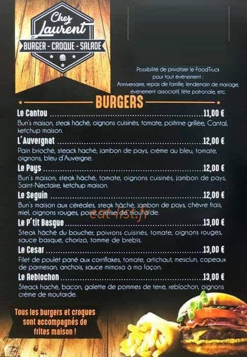 Chez Laurent — carte page 1