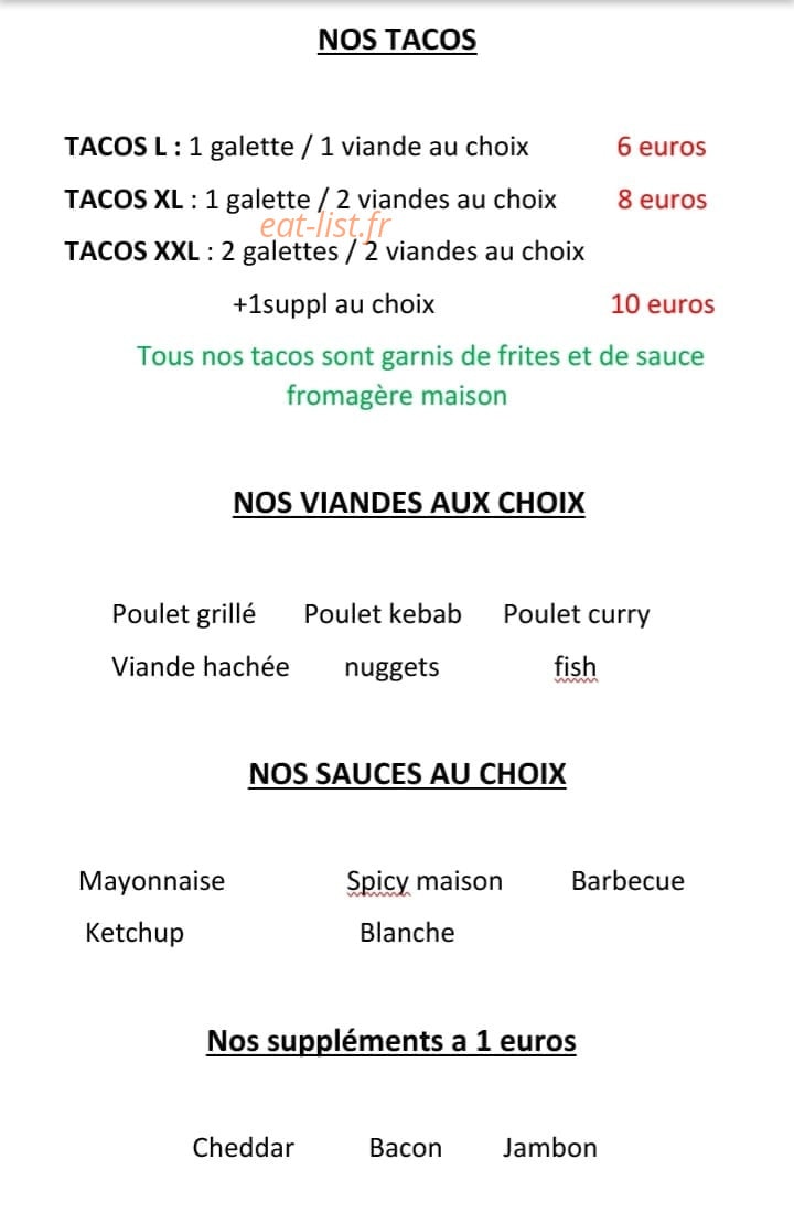 Chez Lorenza — carte page 1