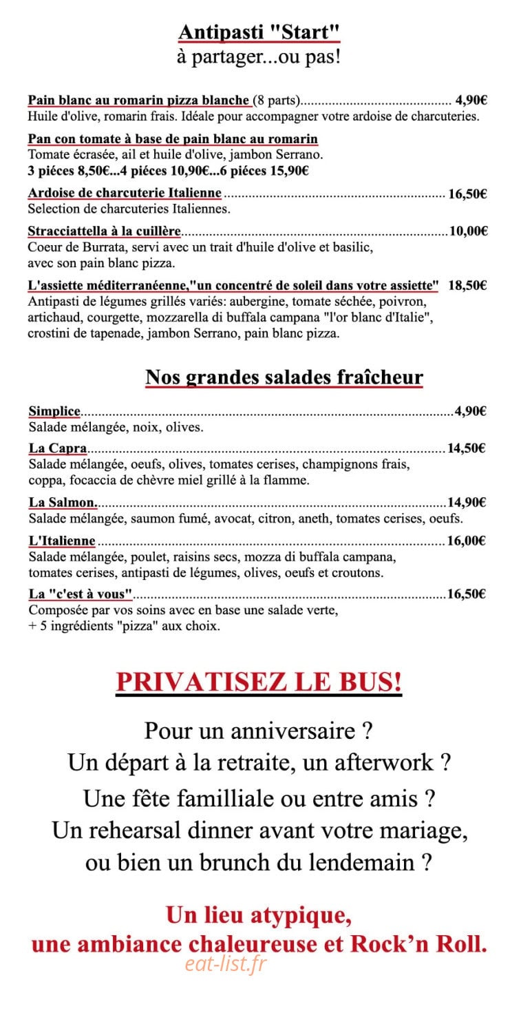 Chez Lucho — carte page 1
