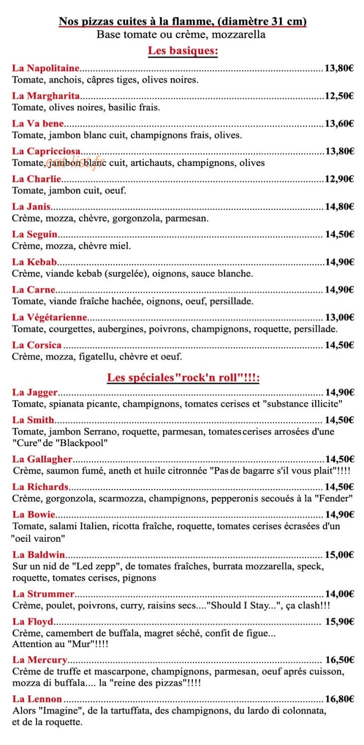 Chez Lucho — carte page 2