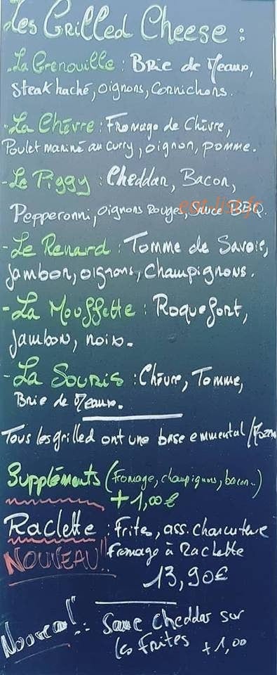 Chez Maître Renard — carte page 1