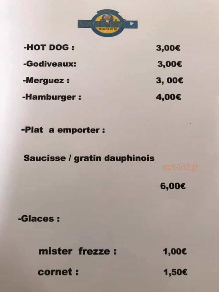 Chez Mamie Bibi — carte page 2
