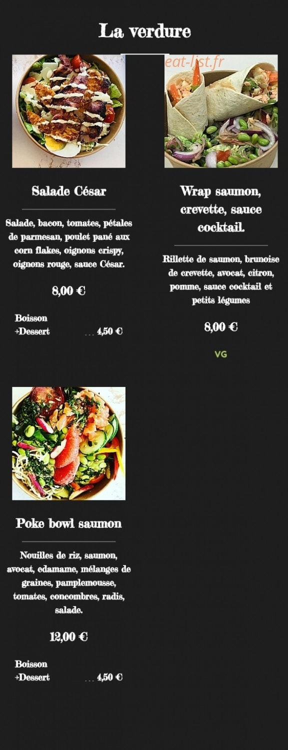 Chez Marcet — carte page 1