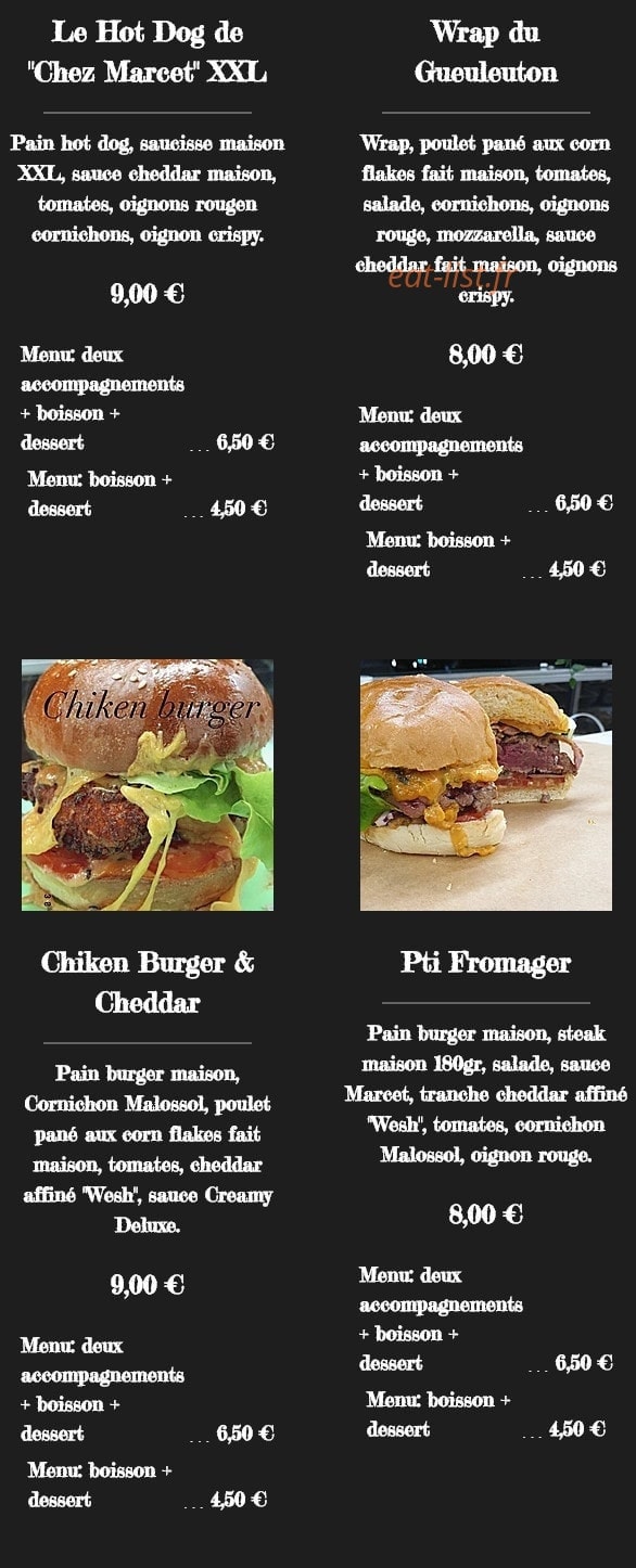 Chez Marcet — carte page 3
