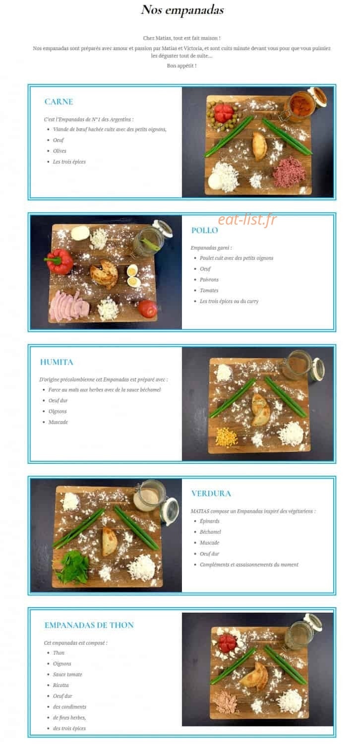 Chez Matias — carte page 1
