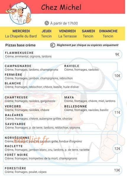 Chez Michel — carte page 1