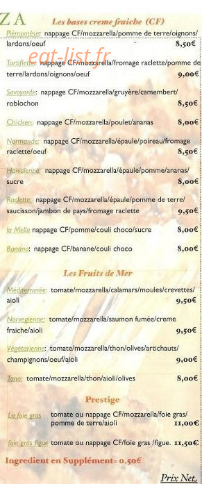 Chez Mikelangelo — carte page 5