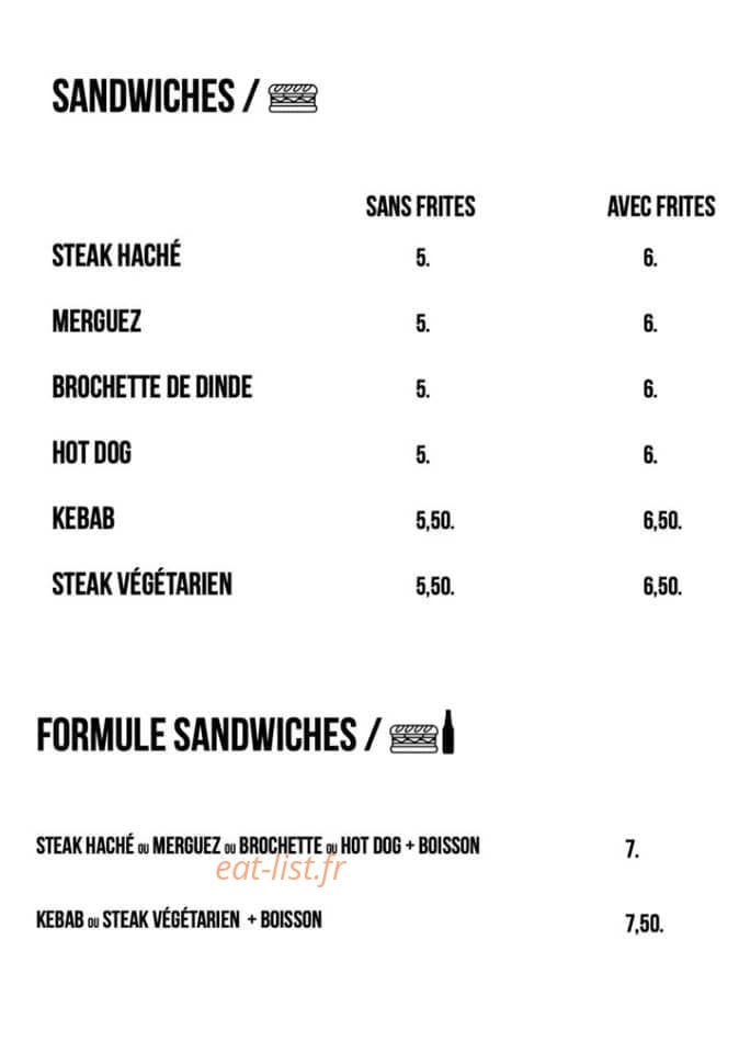 Chez Mimile — carte page 2