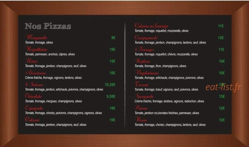 Chez Mimile — carte page 1