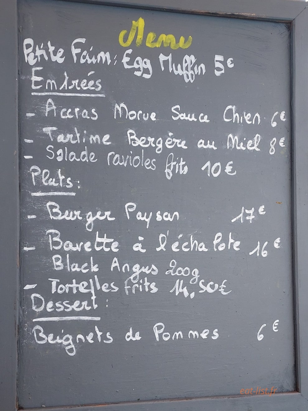Chez Mimistrelle — carte page 1