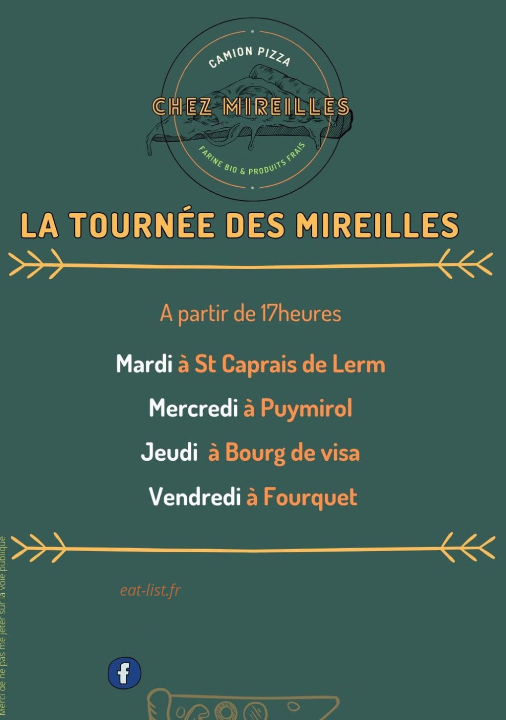 Chez Mireille — carte page 1
