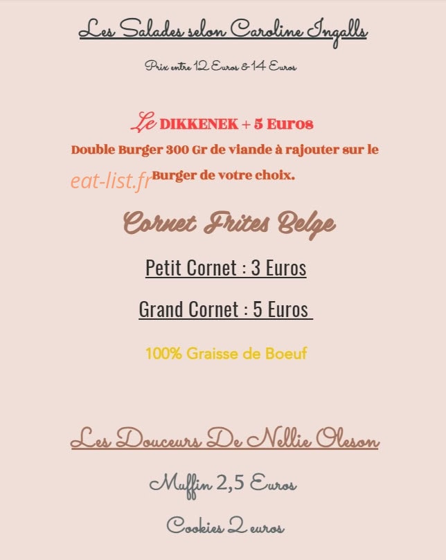 Chez Monsieur Ingalls — carte page 2
