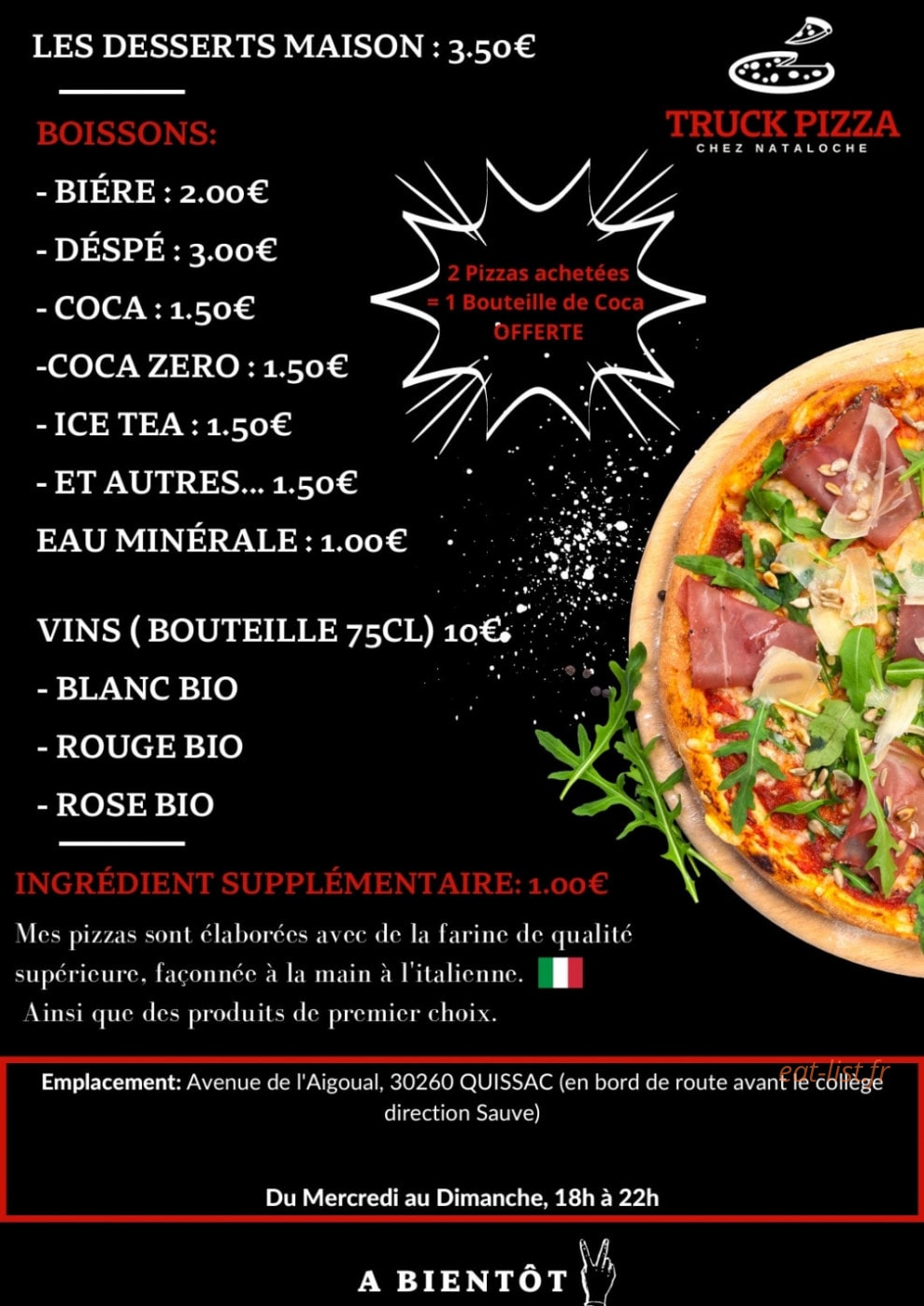 Chez Nataloche — carte page 2