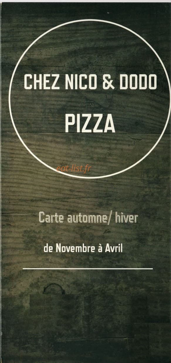 Chez Nico & Dodo — carte page 1
