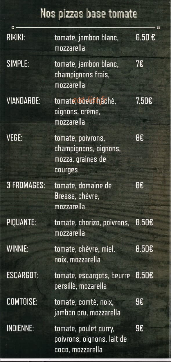 Chez Nico & Dodo — carte page 2