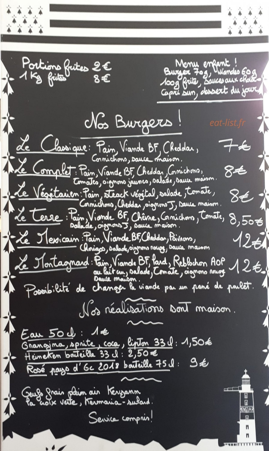 Chez Niko — carte page 1