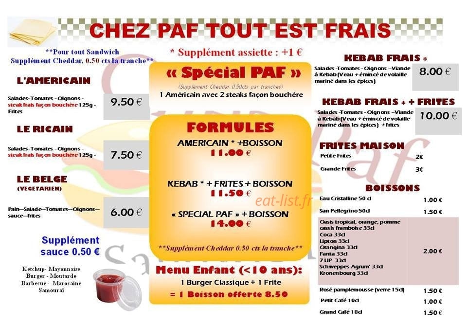 Chez Paf — carte page 2