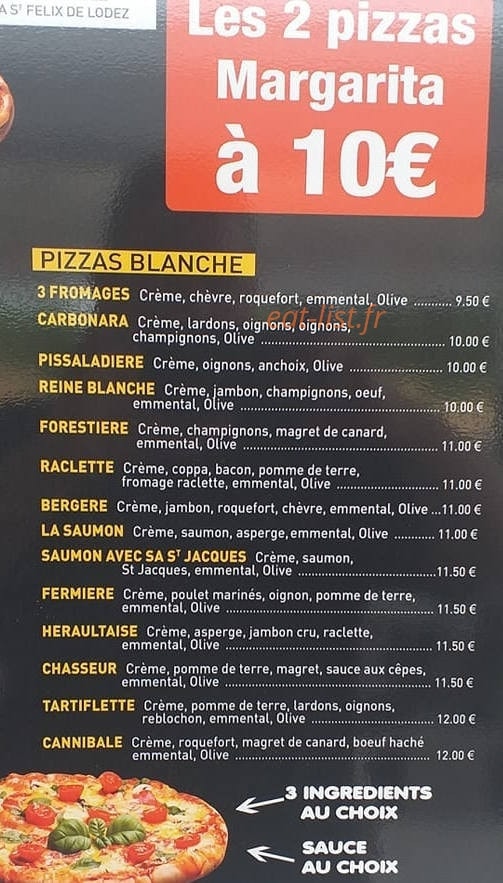 Chez Pak Pack — carte page 2