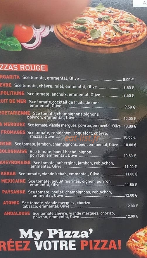 Chez Pak Pack — carte page 1