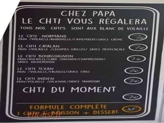 Chez Papa — carte page 1