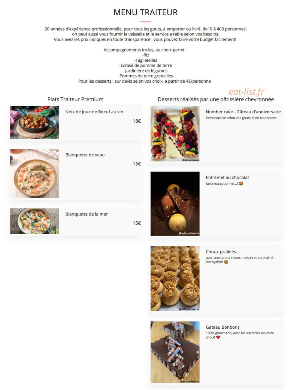 Chez Pepette — carte page 1
