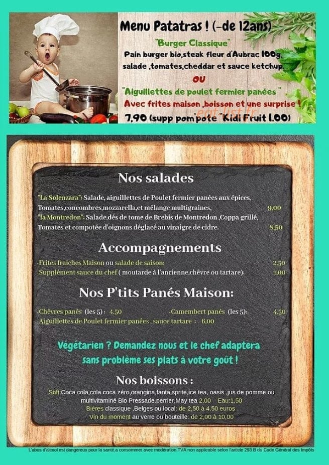 Chez Perte et Fracas — carte page 2