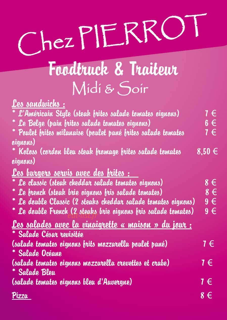 Chez Pierrot — carte page 1