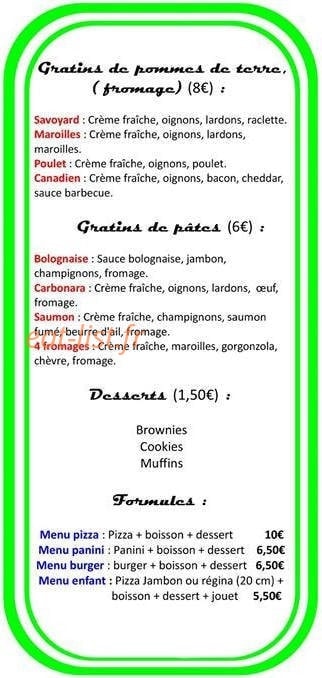 Chez Stef' — carte page 4
