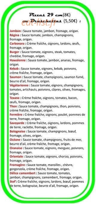Chez Stef' — carte page 2