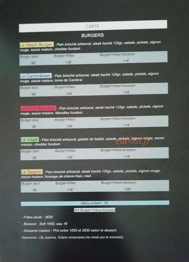 Chez Steph — carte page 2