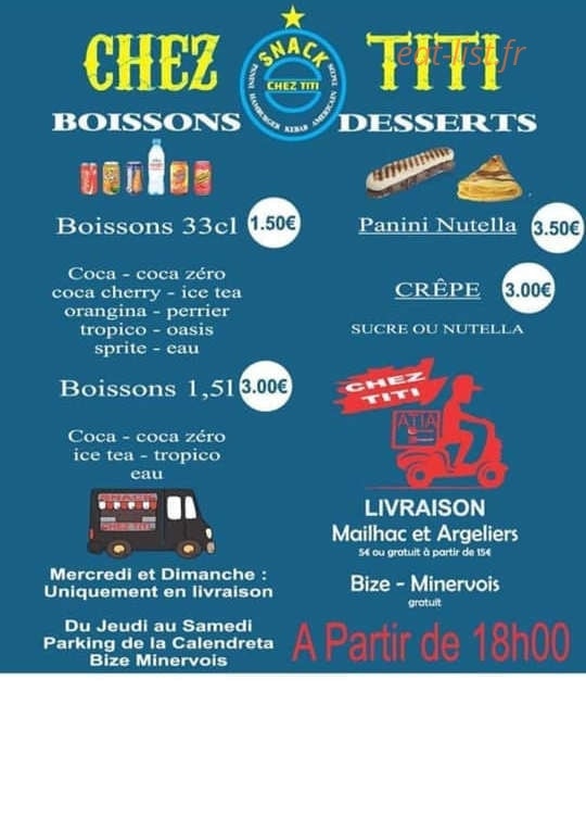 Chez Titi — carte page 2