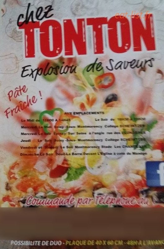 Chez Tonton — carte page 1
