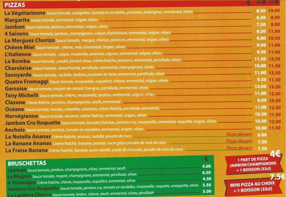 Chez Tony — carte page 2