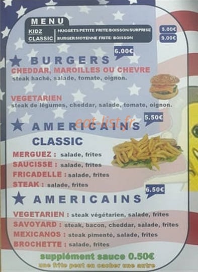 Chez Tony — carte page 1