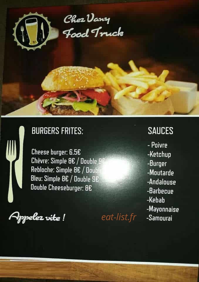 Chez Vany — carte page 1