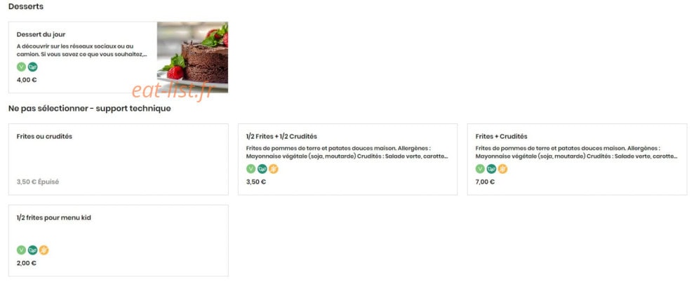 Chez Veg'Anne — carte page 4