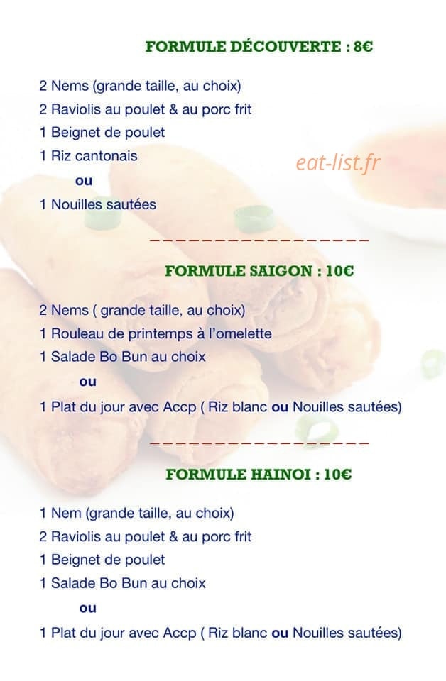 Chez Yum Snack — carte page 4