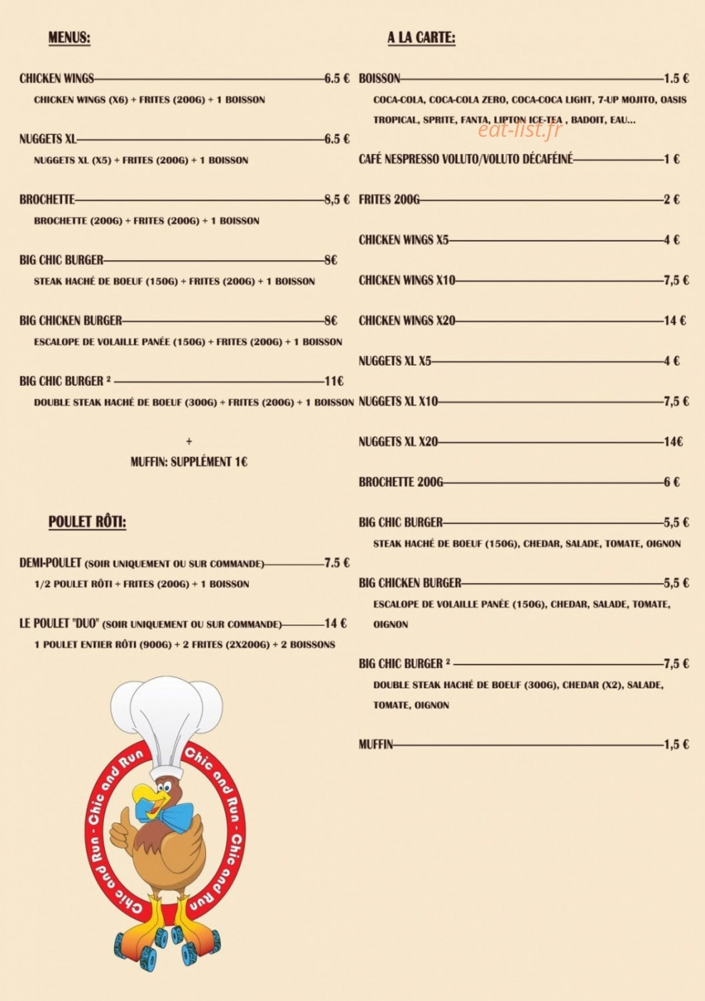 Chic and Run — carte page 1