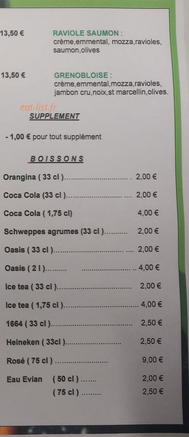Chirens pizza — carte page 4