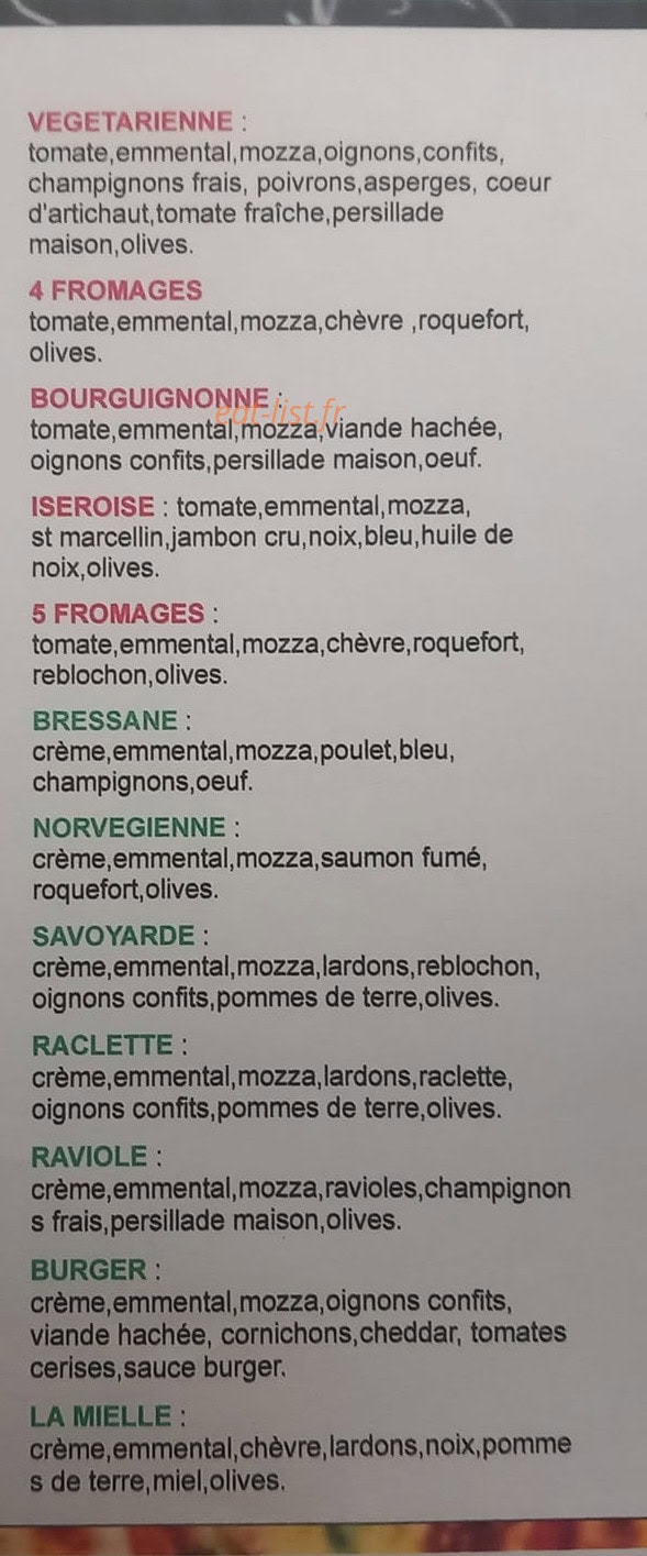 Chirens pizza — carte page 3