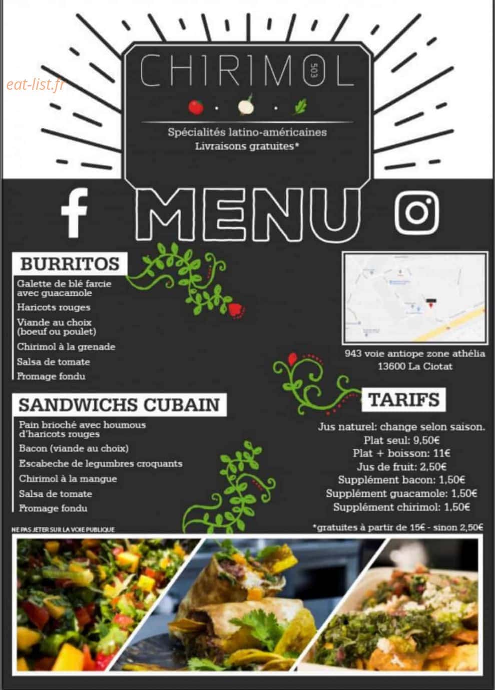 Chirimol — carte page 1