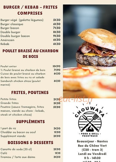 Chouwaya — carte page 1