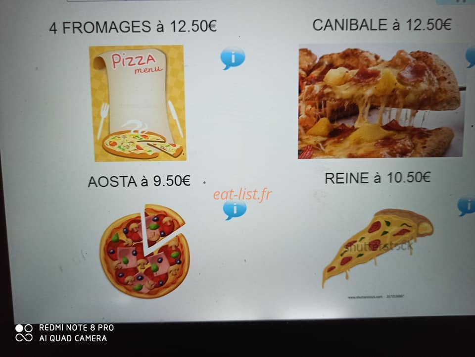 Ciné Pizza — carte page 1