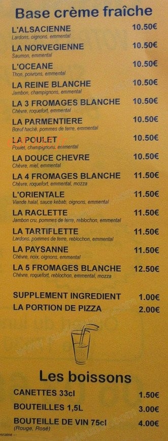 Cissou Pizza — carte page 3