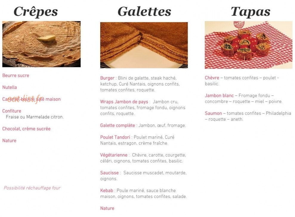 Coco Galette — carte page 1